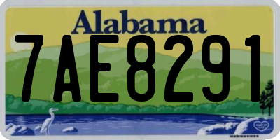 AL license plate 7AE8291