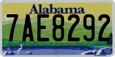 AL license plate 7AE8292