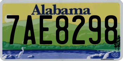 AL license plate 7AE8298