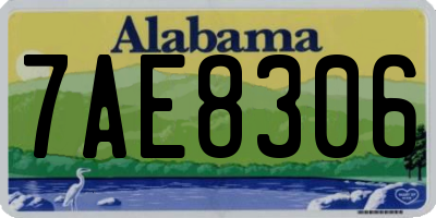 AL license plate 7AE8306