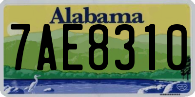 AL license plate 7AE8310