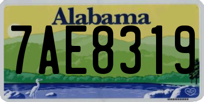 AL license plate 7AE8319