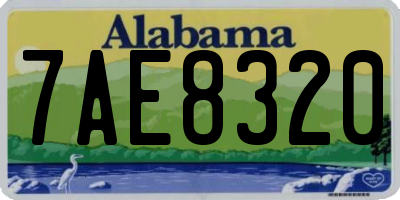 AL license plate 7AE8320