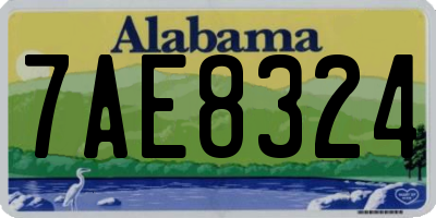 AL license plate 7AE8324