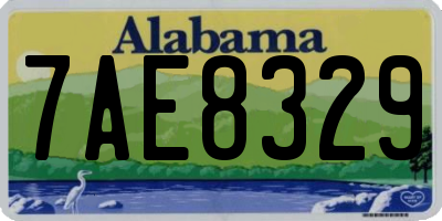 AL license plate 7AE8329