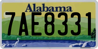 AL license plate 7AE8331