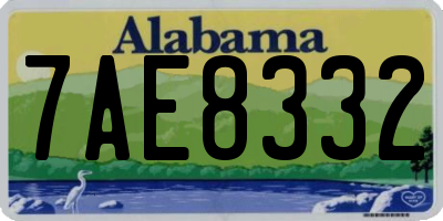 AL license plate 7AE8332