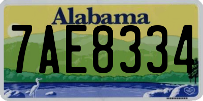 AL license plate 7AE8334