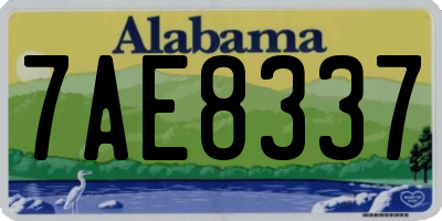 AL license plate 7AE8337