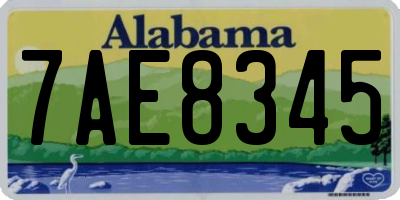 AL license plate 7AE8345