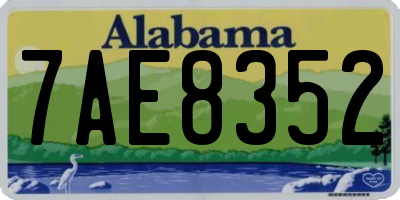 AL license plate 7AE8352