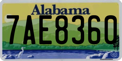 AL license plate 7AE8360