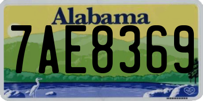 AL license plate 7AE8369