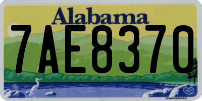 AL license plate 7AE8370