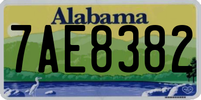 AL license plate 7AE8382