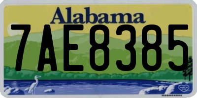 AL license plate 7AE8385