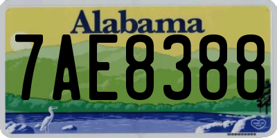 AL license plate 7AE8388