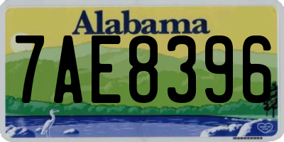 AL license plate 7AE8396