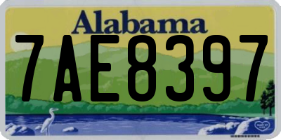 AL license plate 7AE8397