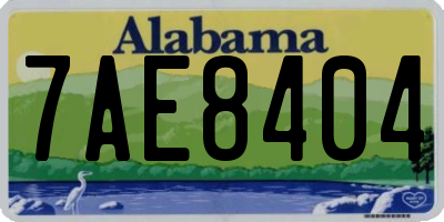 AL license plate 7AE8404