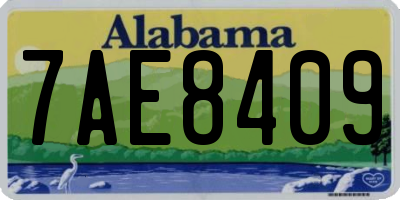AL license plate 7AE8409
