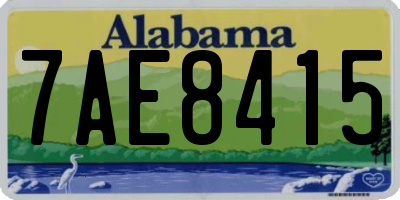 AL license plate 7AE8415
