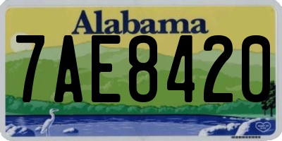 AL license plate 7AE8420