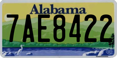 AL license plate 7AE8422