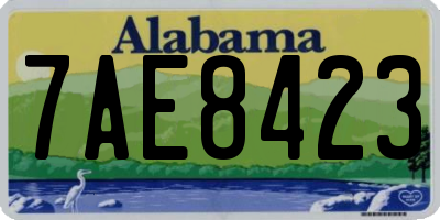 AL license plate 7AE8423