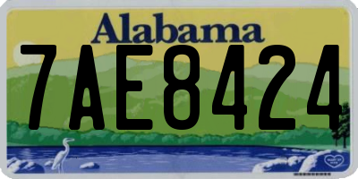 AL license plate 7AE8424