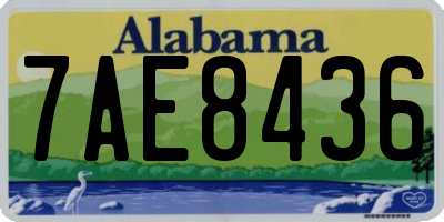 AL license plate 7AE8436