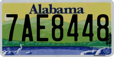 AL license plate 7AE8448