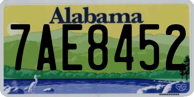 AL license plate 7AE8452