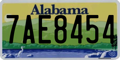 AL license plate 7AE8454