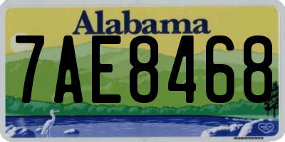 AL license plate 7AE8468