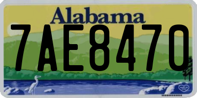 AL license plate 7AE8470