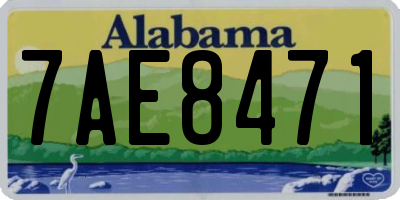 AL license plate 7AE8471