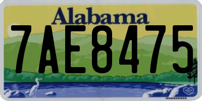 AL license plate 7AE8475