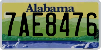 AL license plate 7AE8476