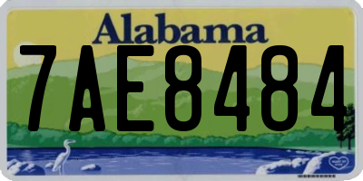 AL license plate 7AE8484