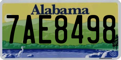 AL license plate 7AE8498