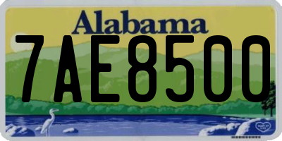 AL license plate 7AE8500