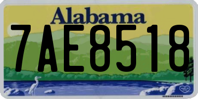 AL license plate 7AE8518