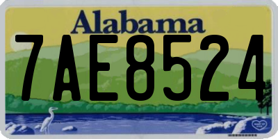 AL license plate 7AE8524