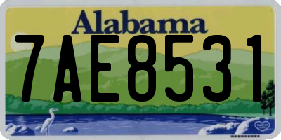 AL license plate 7AE8531