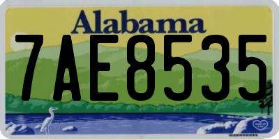 AL license plate 7AE8535