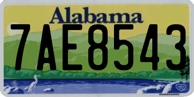 AL license plate 7AE8543