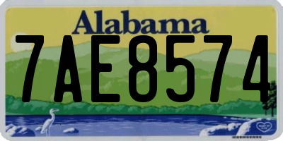 AL license plate 7AE8574