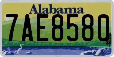 AL license plate 7AE8580