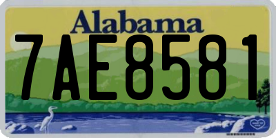 AL license plate 7AE8581